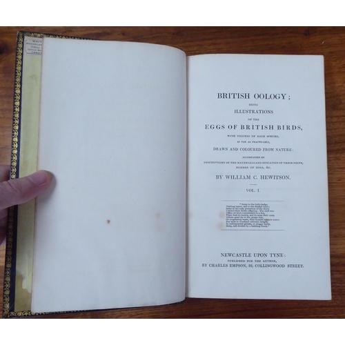 1 - Books: 'British Oology Being Illustrations of the Eggs of British Birds' by William C Hewitson, publ... 