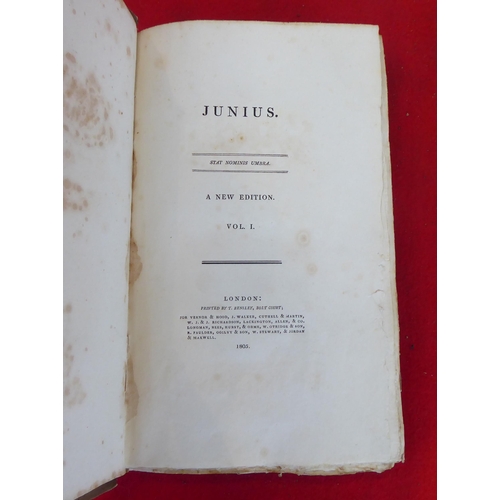 101 - Books: 'Junius'  New Edition  1805, in two volumes