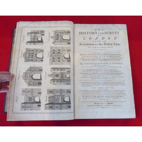 103 - Books: 'The History and Survey of London'  Third Edition  1760, in two volumes