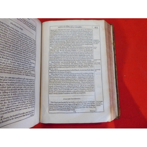 106 - Book: 'Ancient Funeral Monuments' by John Weever, printed by Thomas Harper  1631, in one volume