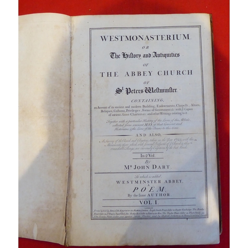 108 - Books: 'Westmonasterium, the History and Antiques of the Abbey Church of St Peters, Westminster' by ... 