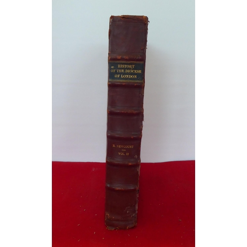 110 - Book: 'History of the Diocese of London' by R.Newcourt  1710, in one volume