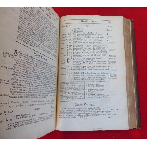 110 - Book: 'History of the Diocese of London' by R.Newcourt  1710, in one volume