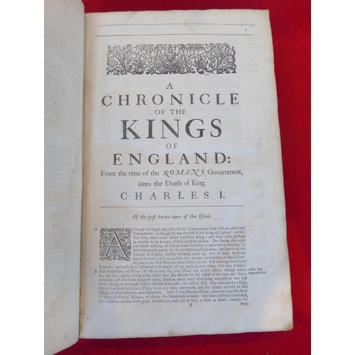 112 - Books: 'A Chronicle of the Kings of England' by Sir Richard Baker Knight  1665, in one volume