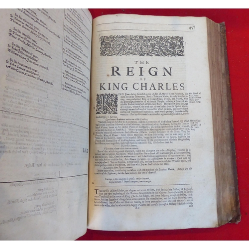 112 - Books: 'A Chronicle of the Kings of England' by Sir Richard Baker Knight  1665, in one volume