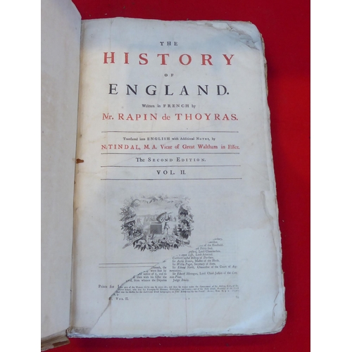 115 - Books: 'The History of England' by Mr Rapin de Thoyras  Second Edition  1732, in two volumes