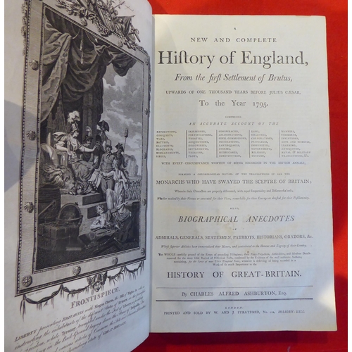 116 - Book: 'A New and Complete History of England from the Fifth Settlement of Brutus to the Year 1795' b... 