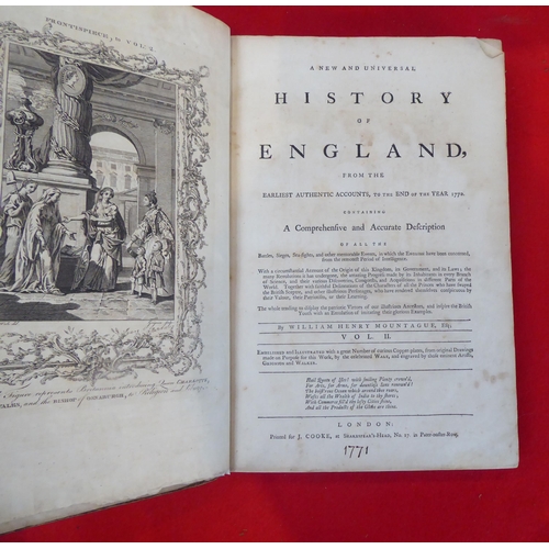 117 - Books: 'A History of England from the Earliest Authentic Accounts, to the End of the Year 1770' by W... 