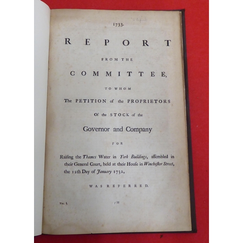 121 - Book: 'A 1733 Report from the Committee to whom the Petition of the Proprietors of the Stock of the ... 