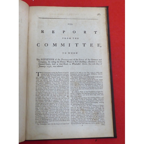 121 - Book: 'A 1733 Report from the Committee to whom the Petition of the Proprietors of the Stock of the ... 