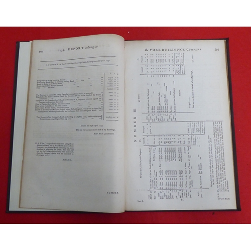 121 - Book: 'A 1733 Report from the Committee to whom the Petition of the Proprietors of the Stock of the ... 