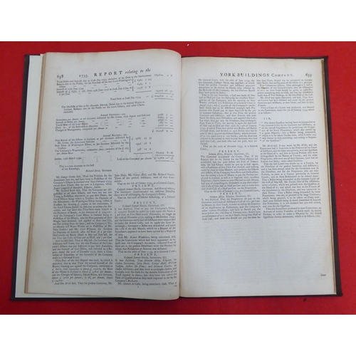 121 - Book: 'A 1733 Report from the Committee to whom the Petition of the Proprietors of the Stock of the ... 