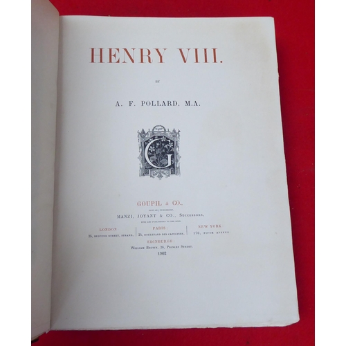 127 - Book: 'Henry VIII' by AF Pollard, Limited Edition 932/1150, in one volume