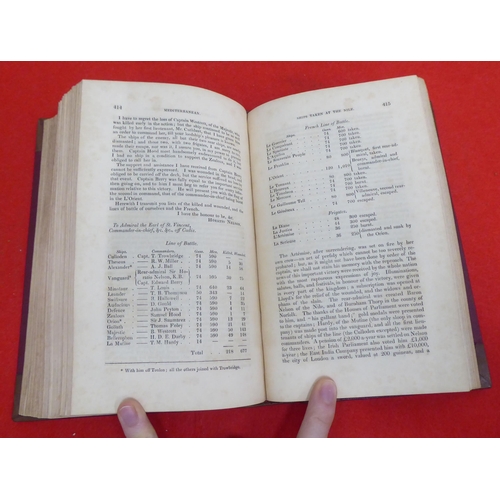 130 - Books: 'The Naval History of Great Britain' by Edward Pelham Brenton  1837, in two volumes