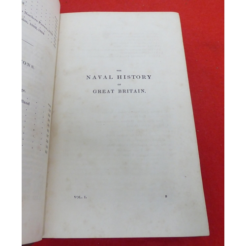 130 - Books: 'The Naval History of Great Britain' by Edward Pelham Brenton  1837, in two volumes