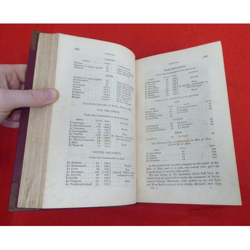 130 - Books: 'The Naval History of Great Britain' by Edward Pelham Brenton  1837, in two volumes