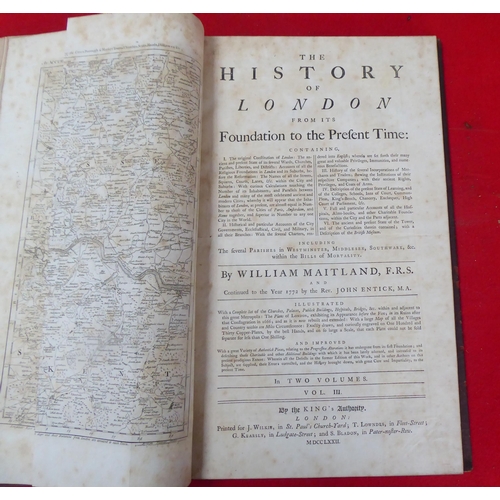 132 - Book: 'The History of London' by William Maitland  1772, volume three only