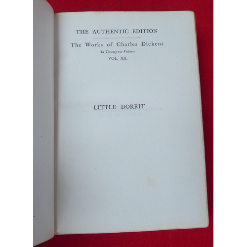 134 - Books: works by Dickens, mainly 19thC leather bound issues