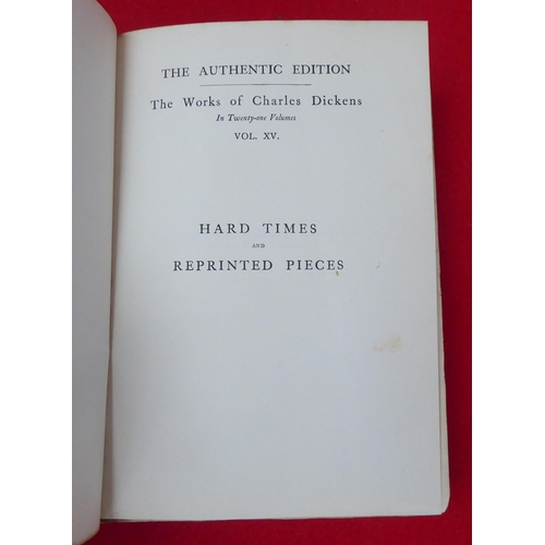 134 - Books: works by Dickens, mainly 19thC leather bound issues