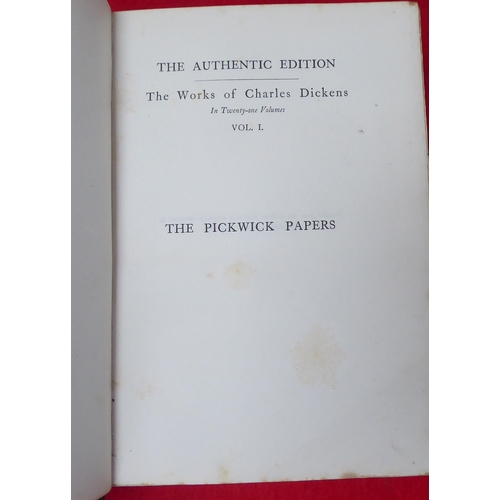 134 - Books: works by Dickens, mainly 19thC leather bound issues