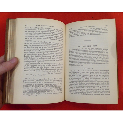 142 - Books: 'Oliver Cromwell's Letters and Speeches' with elucidations by Thomas Carlyle  1869, in three ... 