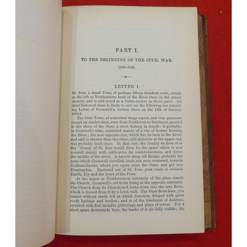 142 - Books: 'Oliver Cromwell's Letters and Speeches' with elucidations by Thomas Carlyle  1869, in three ... 