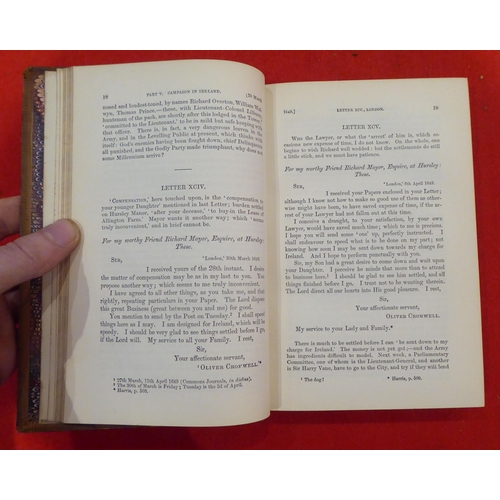 142 - Books: 'Oliver Cromwell's Letters and Speeches' with elucidations by Thomas Carlyle  1869, in three ... 