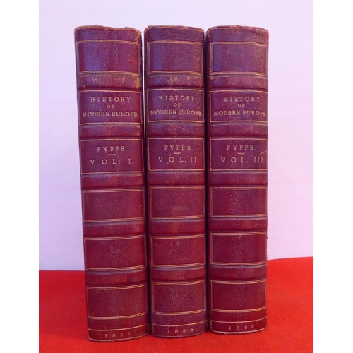 148 - Books: 'A History of Modern Europe' by CA Fyffe  1891, in three volumes