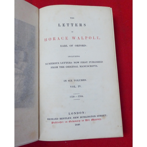 149 - Books: 'The Letters of Horace Walpole, Earl of Oxford 1735-1745'  printed in 1840, in six volumes