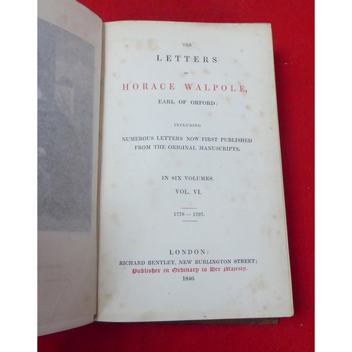 149 - Books: 'The Letters of Horace Walpole, Earl of Oxford 1735-1745'  printed in 1840, in six volumes