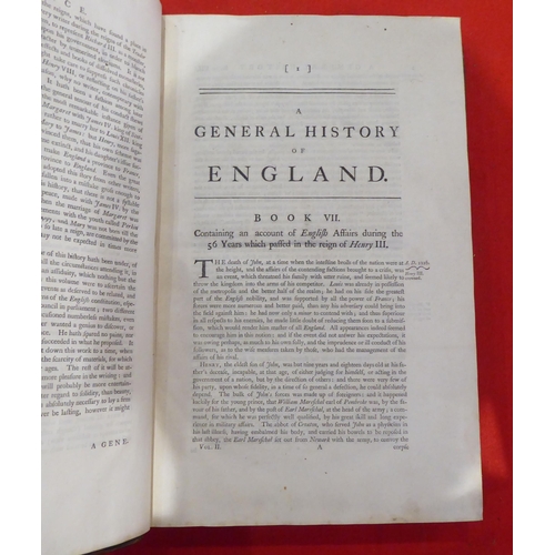 155 - Books: 'A General History of England' by Thomas Carte  1747, in two volumes