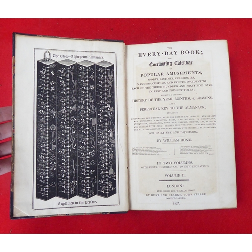 160 - Books: 'The Every Day Book of Popular Amusements' by William Hone  1827, in two volumes