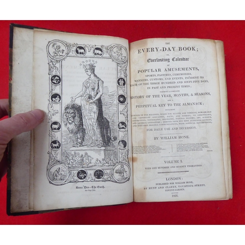 160 - Books: 'The Every Day Book of Popular Amusements' by William Hone  1827, in two volumes