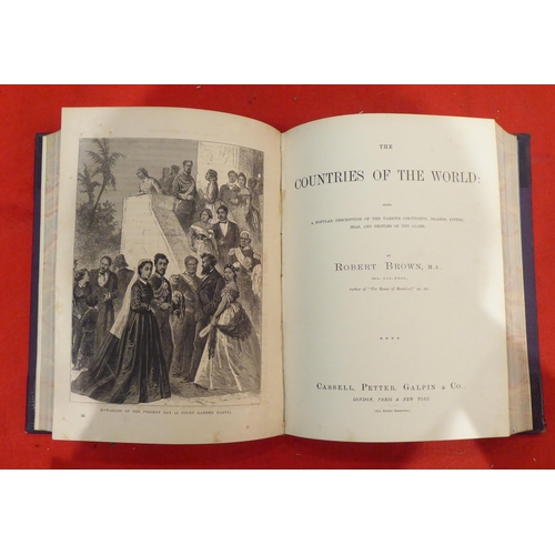 161 - Books: 'The Countries of the World' by Robert Brown, in six volumes within three books