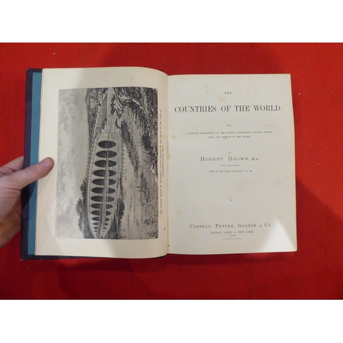 161 - Books: 'The Countries of the World' by Robert Brown, in six volumes within three books