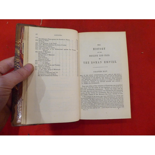 162 - Books: 'The History of the Decline and Fall of the Roman Empire' by Edward Gibbon  1854, in four vol... 