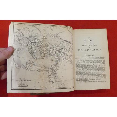 162 - Books: 'The History of the Decline and Fall of the Roman Empire' by Edward Gibbon  1854, in four vol... 