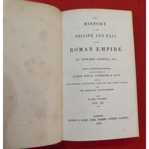 162 - Books: 'The History of the Decline and Fall of the Roman Empire' by Edward Gibbon  1854, in four vol... 