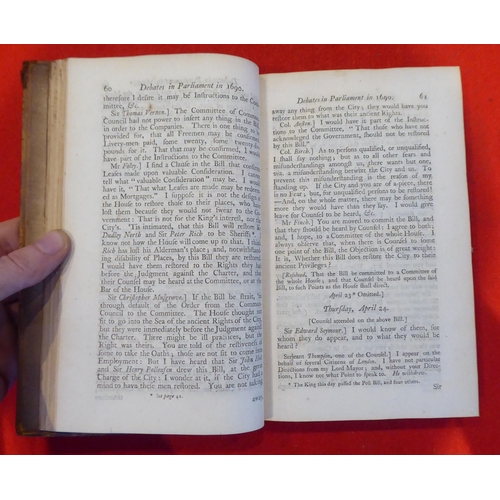 168 - Books: 'Debates of the House of Commons' from 1667-1694 by the Honourable Anchitell Grey  1764, six ... 