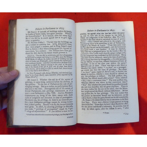 168 - Books: 'Debates of the House of Commons' from 1667-1694 by the Honourable Anchitell Grey  1764, six ... 