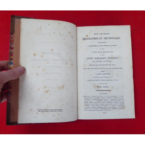 169 - Books: 'The General Biographical Dictionary' New Edition by Alexander Chalmers  1815, incomplete in ... 