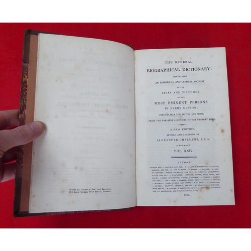 169 - Books: 'The General Biographical Dictionary' New Edition by Alexander Chalmers  1815, incomplete in ... 