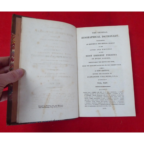 169 - Books: 'The General Biographical Dictionary' New Edition by Alexander Chalmers  1815, incomplete in ... 