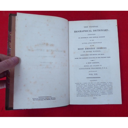 169 - Books: 'The General Biographical Dictionary' New Edition by Alexander Chalmers  1815, incomplete in ... 