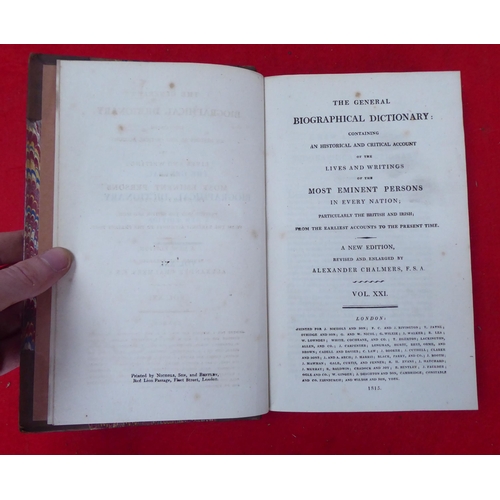 169 - Books: 'The General Biographical Dictionary' New Edition by Alexander Chalmers  1815, incomplete in ... 