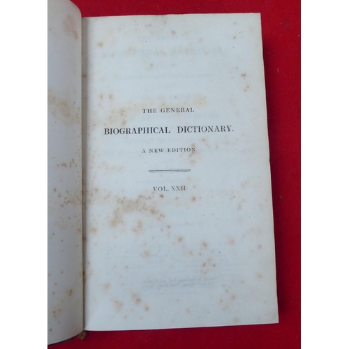 169 - Books: 'The General Biographical Dictionary' New Edition by Alexander Chalmers  1815, incomplete in ... 