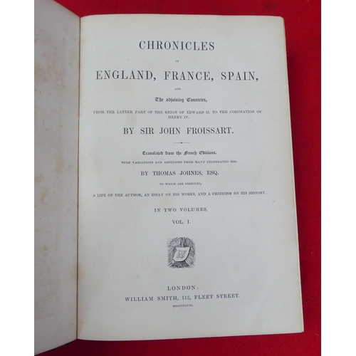 170 - Books: 'Chronicles of England, France, Spain and Conjoining Countries' by Sir John Froissart  circa ... 