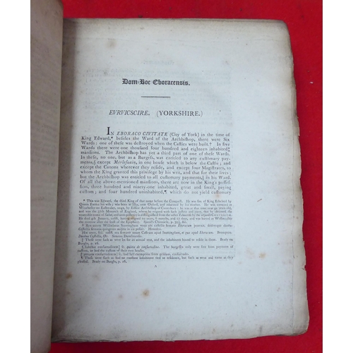 175 - Book: 'Domesclai' by Rev William Bawden  1809, in one volume