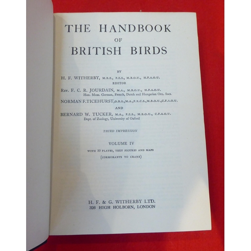 18 - Books: 'The Handbook of British Birds' by HF Witherby  Third Impression, in five volumes