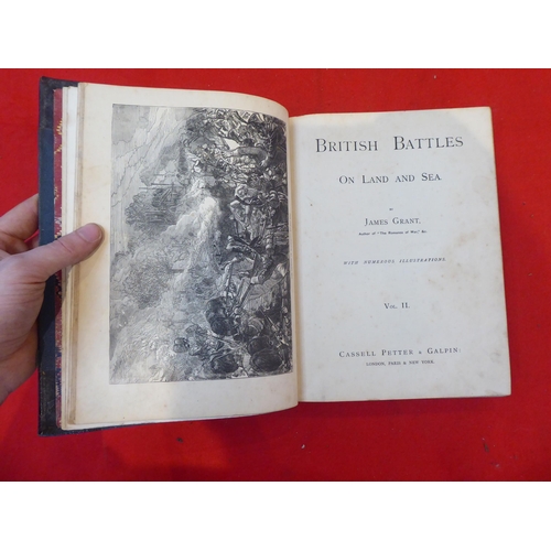 182 - Books: 'British Battles on Land and Sea' by James Grant, in three volumes